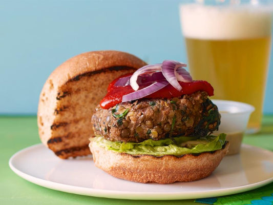vegan lentil burger